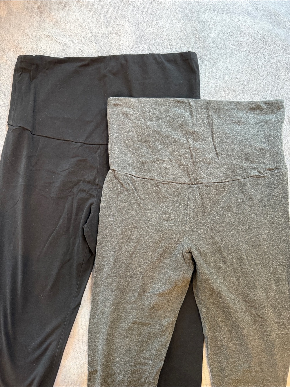 Everyday High-Waist Maternity Leggings - Black & Charcoal